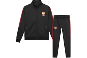 FCB Tuta da Allenamento FC Barcelona Nera per Bambini - Taglie 116 Fino a 164 - Tuta da Allenamento Barca Nera per Bambini - Prodotto Ufficiale