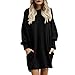 Produktbild Damen Pullover,Dasongff Herbst Winter Strickpullover Solid Strickkleider Sweatshirt Longshirt Kleid Etuikleid Herbstkleid Maxikleid Elegant Langarm l A-Linie Skaterkleid