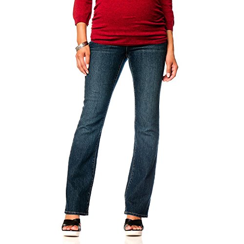 Dark Wash Mid Belly Bootcut Maternity Jeans - Comfortable (12)