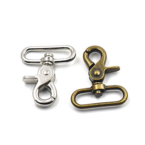 2 5 10 Sets 3,8 cm 38 mm Swivel Haken Clips Schnallen Triglides D Ring Rechteck Gurt Snap bronze - 2