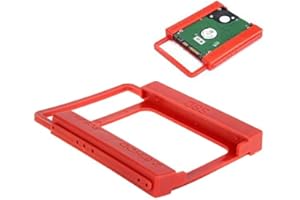 IROX Slitta per SSD 2.5 pollici adattatore 2.5 to 3.5 inch in plastica Rossa