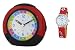 Produktbild Set Kinderwecker + Armbanduhr Fußball rot Analog ohne Ticken Kinderuhr Licht Snooze Atlanta 1678/1