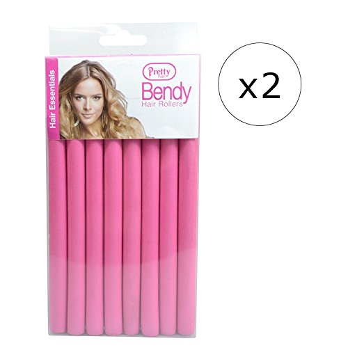 Pretty Hair Pack Of 8 Bendy Hair Rollers - 2 Sizes X 2 Pack