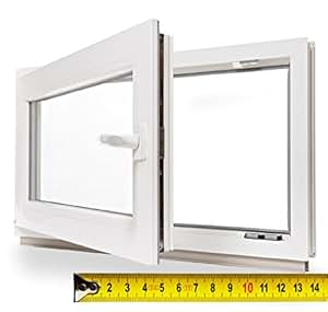 Finestra Cantina Finestra In PVC Framex 80x100cm - 3 Vetri Bianca