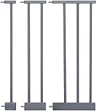 IB-Style – Treppenschutzgitter „Megane“ silbermatt 74 – 143 cm | 12 Varianten wählbar | Klemmgitter Treppengitter Türgitter | ohne bohren | Bef. Am Geländer | öffnet wie ein Türchen | Spannbreite 81 – 94 cm - 4