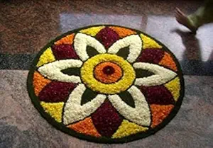 Riftree Polyester Anti Slip Plain Round Shaggy Fluffy Fur Rug and Rangoli Carpet for Living Room, Bedroom 2 x 2 feet or 24 x 24 inches Pack of 1 pcs (red)