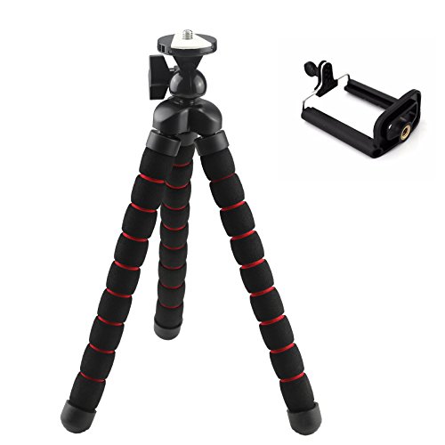 D&F Trípode de Viaje Portátil 360 ° con Soporte de Teléfono para GoPro Hero 5/4/3 + / 3 SJCAM SJ4000 / 5000/6000 Yi Action Camera (L)