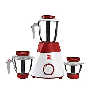 Cello Safari 750-Watt Juicer Mixer Grinder with 3 Jars, White & Red
