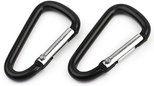 Carabiner,Lanowo 2PCS High Quality Aluminum Keychain Carabiner Clip Pack with Spring-loaded Gate Keyring Lock Hook Tool for Camping, Fishing, Hiking, Traveling