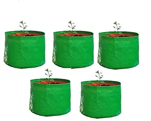 PLANT CARE Leafy Vegetable Terrace Gardening HDPE Green Grow Bag (12