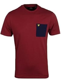 Lyle & Scott Red Marl Ottoman Stitch Pocket T-Shirt