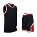 Basketball T-Shirt und Shorts Set für Herren, AresKo Gym Sport Trainingsanzug Schnell Trocknend Breathable Basketball Kleider Set ohne Taschen