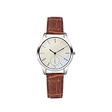 Herren Armbanduhr,Kimdera Paar Herren Damen Fashion Analog Quarz Leder Uhr Elegant Unisex Uhren Männer Rundes zifferblatt Lederband Uhren,Business Casual römischen Leder Band Uhren für Herren (Damen)