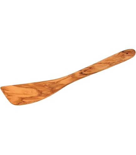 2 Spatole In Legno Per Cucina 33 Cm - Palette Piatte Antiaderenti Con Manico Lungo - Utensili In Legno Massello Per Friggere E Mescolare