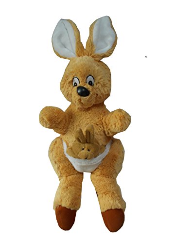 Glitter Collection (TM) Cute Kangaroo with her Baby,Adorable Look,Soft Toy, Gift,BRWKANG