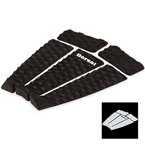 DORSAL 5 Peice Surfboard Traction Pads with Tail Block Black / Standard