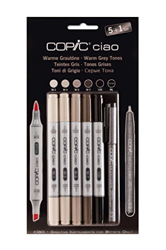 COPIC Hobbymarker ciao 5+1 Set, warme Graut?ne 4013695261737 - 2