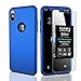 Produktbild CASYLT [kompatibel für iPhone X/XS / 10] 360 Grad Fullbody Soft-Case Hülle [inkl. 2X Panzerglas] Komplettschutz TPU Handyhülle in Blau