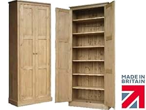 Solid Pine Cupboard, 6ft 6" Tall 2 Door Multi-Purpose ...