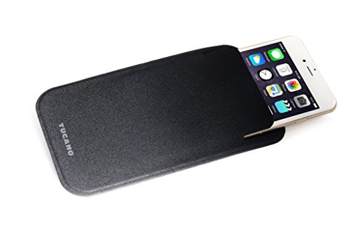 Tucano Liscio Pouch Custodia Universale per Smartphone, Taglia L, Nero