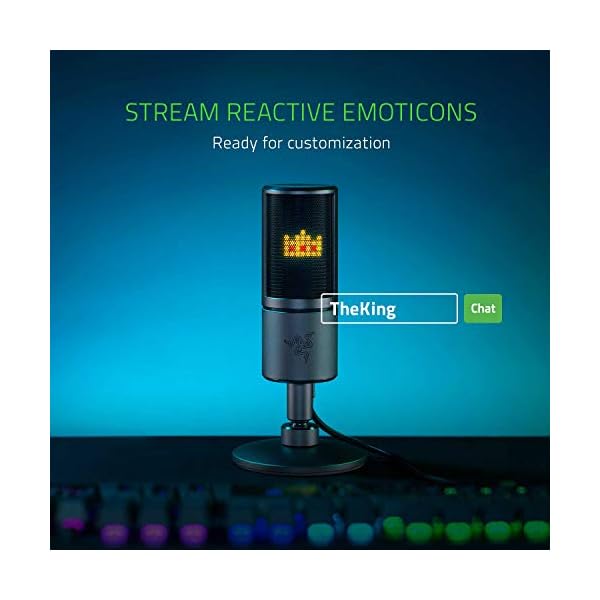 Razer Seiren Emote - Micrófono de condensador USB para streaming con amortiguador de choque integrado, superniere… - Image 4