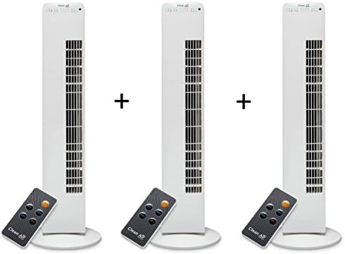 3x Luxery Tower Fan with Ionizer CA-405 - Airflow: up to 520m³/h - Turning circle (oscillation): approx 80º