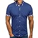 Produktbild MEIbax Herren Hemd Sommer Doppelkragen Slim-Fit Patchwork Kurzarm T-Shirt Top Bluse Für Anzug, Business, Hochzeit, Freizeit