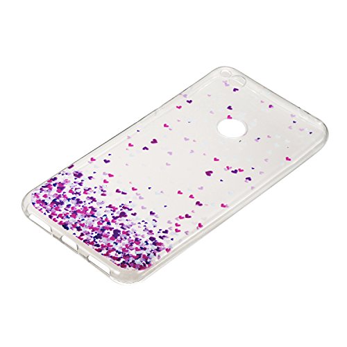 Funda Huawei P8 Lite 2017  CaseLover Huawei P8 Lite 2017 5 2  Carcasa Case Silicona Gel Clear Ultra Fina Flexibilidad Transparente Anti-rasgu  os Impresi  n Est  tica Cover para Huawei P8 Lite 2017 - amor corazon