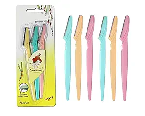 Verite Professional Eyebrow Shaper/Facial Razor for Women (pack of 6)