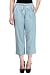 Cropped Linen Pants - Blue