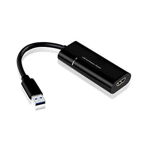 Top-Longer USB 3.0/USB 2.0 auf HDMI Externe Grafikkarte Grafikkarten – Externe Video Adapter mit 2048×1152/1920×1200 / 1080p – Externe USB / VGA Grafikkarte fur Windows 10 & Mac OS 10.11 mit Audio - 2