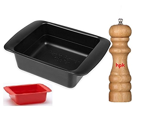 Microwave Pasta Noodle Maggi Maker Square Bowl with Spice Salt Pepper Wooden Mill Grinder