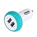 Produktbild Ouneed® Auto Ladegerät Mini Dual 2 Port 12V USB Auto KFZ Ladegerät Adapter Adapter Lade (blau)