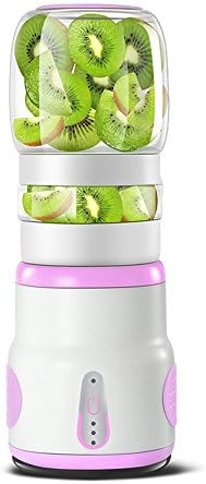 LJHA Juicer home charging portable juicer cup juice machine 3 color optional 420ML Blender ( Color : B )