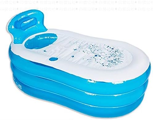 Inflatable Bathtub Adult Folding Bathtub Children Bathtub (130cm*70cm*45cm,145cm*80cm*45cm) (Color : Blue, Size : M)