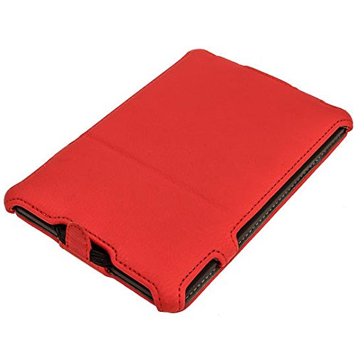 igadgitz PU Leder Etui Hülle mit Sleep/Wake Funktion/Integrierte Handschlaufe für Amazon Kindle Paperwhite 2015/2014/2013/2012 rot