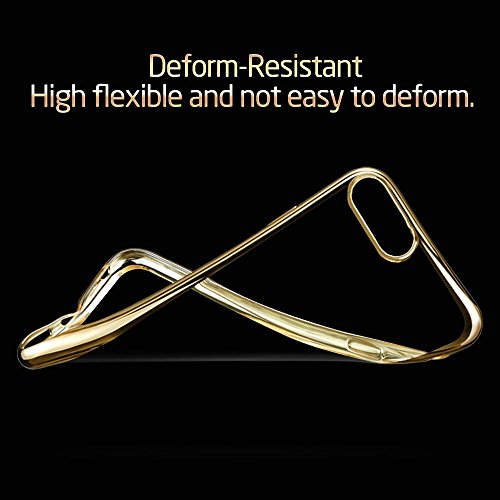 iPhone 7 Plus Funda  ESR Suave Carcasa iPhone 7 Plus Case Cover Silicona Funda para Apple iPhone 7 Plus 5 5 - Champ  n Oro