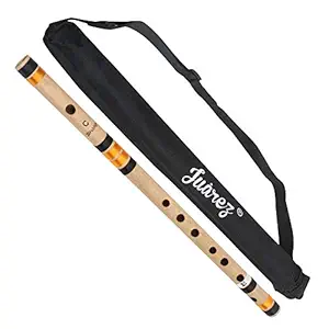 JUAREZ Bamboo Flute Bansuri 19 inch C# (C Sharp Scale) Bansi, Indian Assamese Premium Bamboo with Case