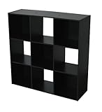 Alsapan Compo 3 x 3 Cube Unit with Black Melamine, 91 x 91 x 29.5 cm, Black Finish (Kitchen &amp; Home)