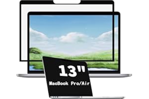 Phimoos Nano Adsorption Screen Protector for MacBook Pro 13 Inch (2016-2022, M1/M2) & MacBook Air 13inch (2018-2021, M1), Removable Anti Blue Light Glare Filter for Mac 13In Laptop