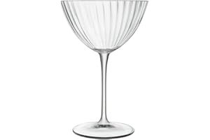 Luigi Bormioli Optica Martini - Juego de 4 vasos de cóctel de cristal de 220 ml, aptos para lavavajillas