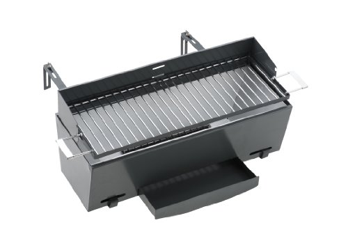 Landmann Holzkohle – Balkongrill, Silber, 50 x 20,5 x 23,5 cm - 5