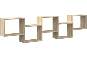 vidaXL wall cube shelf - sonoma oak engineered wood floating storage