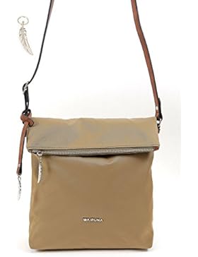 Kleine Umhängetasche mit Überschlag von Waipuna aus hochwertigem Nylon mit Schlüsselanhänger