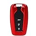 Produktbild Floridivy Aluminium-Legierung Auto-Schlüssel-Shell-Beutel-Kasten-Abdeckungs-Schutz Auto Auto Schlüsselanhänger Tasche für KOROLLA C-HR Camry 2018-2022 rot