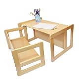 mesa de luz madera paraiso Las mesas multifuncionales o bancos ofrecen diferentes alturas de asiento y mesa para adaptarse a los niños de diferentes edades con sólo girar la mesa o bancos de 90 grados.
