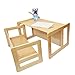 Produktbild 3 in 1 Multifunktionales Kindermöbel Set Bestehend Aus einem Multifunktionalen Kindertisch und eine Multifunktionale Kindersitzbank oder ein Multifunktionales Nest von zwei Couch- Beistelltischen, aus Massivem Buchenholz Natur Lackiert