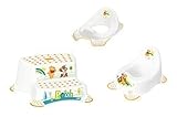 3er Set Z Winnie Pooh weiß WC Aufsatz + Kindertopf + Hocker zweistufig Toilettentrainer