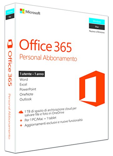 Microsoft Office 365 Personal  1Y  IT - Software de gesti  n de servicios  1Y  IT  1 a  o s   1024 MB  1 GHz  Mac - 4GB RAM  6GB PC - 1024 x 768  Mac - 1280 x 800 DirectX 10  1 GHz    2048 MB 
