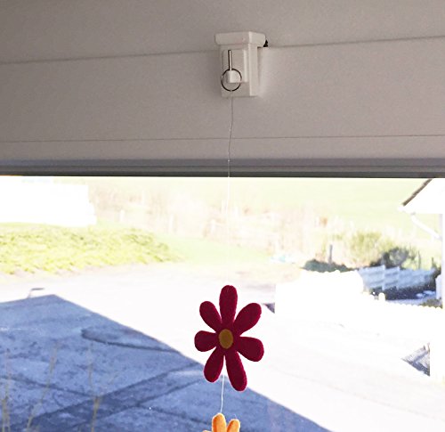 GARDUNA Dekohaken Fensterhaken Fensterclip verstellbar variabel / 10 Stück / weiss / für alle Fensterflügel von 10-27mm - 5